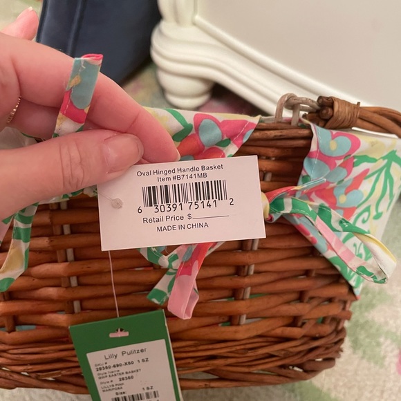 NWT! RARE! Lilly Pulitzer Easter Basket Pink - Picture 7 of 11